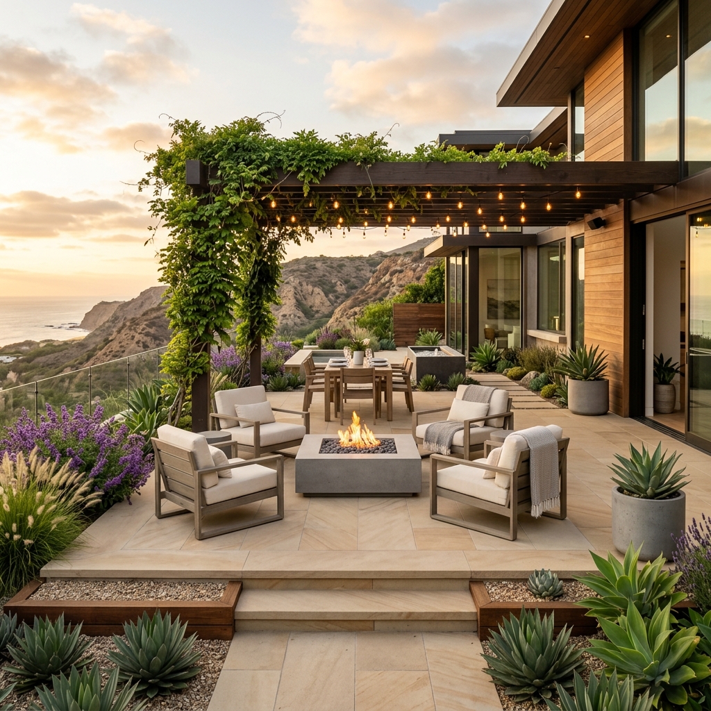 Stunning modern outdoor living space designed by Backyard Remodel SD